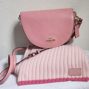 Coach Bubble Gum Pink Ellen Crossbody Bag w/ Scarf